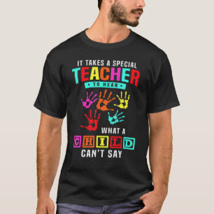 Autism Teacher Puzzle Piece Special Child Womens A T-Shirt