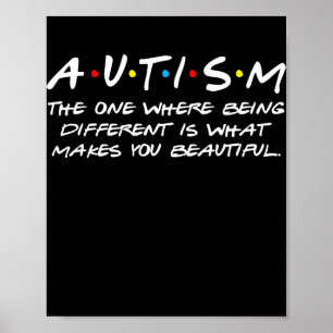 Autism The One Where Being Different Puzzle Poster