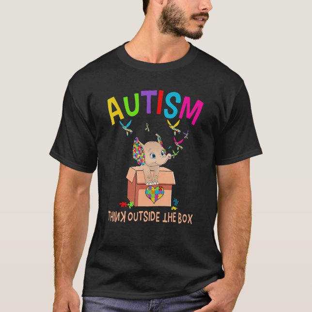 Autism Think Outside The Box T-Shirt (Front)