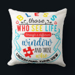 Autism - Throw Pillow 20" x 20"<br><div class="desc">Throw Pillow 20" x 20" Accent your home with custom pillows from Zazzle and make yourself the envy of the neighbourhood. Made from high-quality Simplex knit fabric, these 100% polyester pillows are soft and wrinkle-free. The heavyweight stretch material provides beautiful colour definition for your design while also being the perfect...</div>