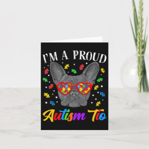 Autism Tio French Bulldog Dog Puzzle Gles  Card