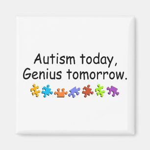 Autism Today Genius Tomorrow Magnet