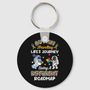 Autism Travelling Life's Journey Astronaut Autism Key Ring