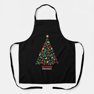 Autism Tree Christmas Autism Awareness Apron