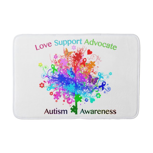 Autism Tree in Spectrum Bath Mat (Front)