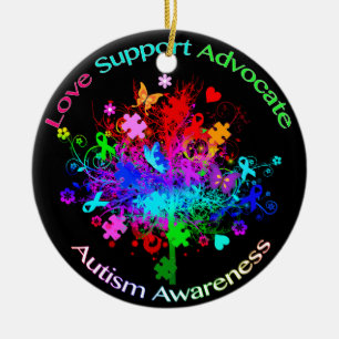 Autism Tree in Spectrum Ceramic Tree Decoration