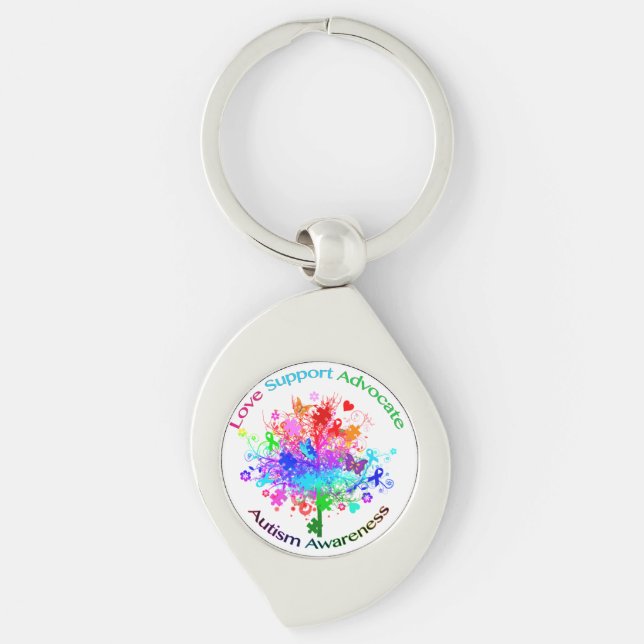 Autism Tree in Spectrum Key Ring (Front)