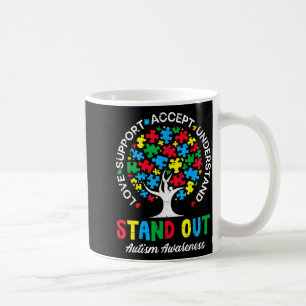 Autism tree puzzle stand out asd awareness women coffee mug