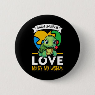 Autism Turtle Autistic Puzzle Autism Awareness     6 Cm Round Badge