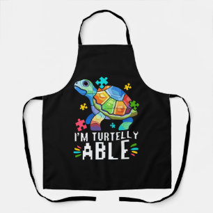 Autism Turtle Autistic Puzzle Autism Awareness     Apron