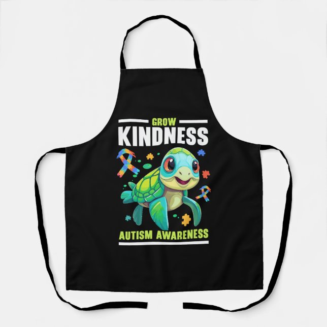 Autism Turtle Autistic Puzzle Autism Awareness     Apron (Front)