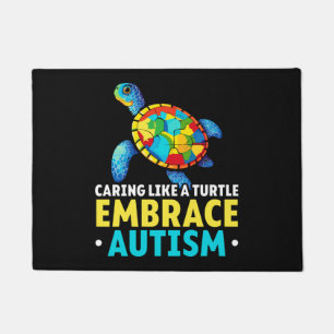 Autism Turtle Autistic Puzzle Autism Awareness     Doormat