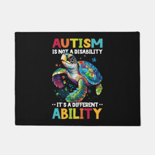 Autism Turtle Autistic Puzzle Autism Awareness     Doormat