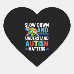Autism Turtle Autistic Puzzle Autism Awareness Heart Sticker