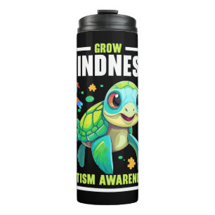 Autism Turtle Autistic Puzzle Autism Awareness Thermal Tumbler