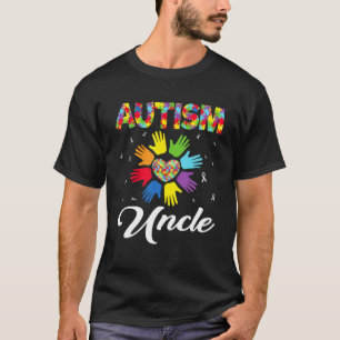 Autism Uncle Funny Love Heart Autism Awareness Sup T-Shirt