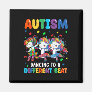 Autism Unicorn Dancing To A Different Beat Autism Magnet
