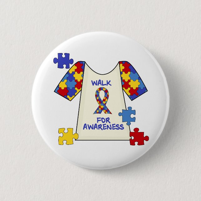 Autism Walk For Awareness 6 Cm Round Badge (Front)