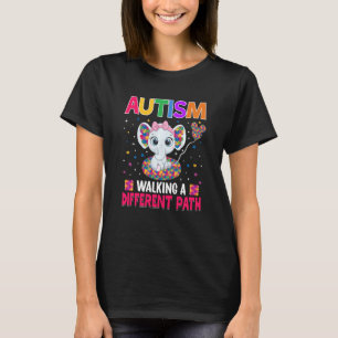 Autism Walking A Different Path Support Autism War T-Shirt