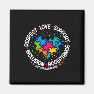 Autism  Women Men Respect Love Support Autism Awar Magnet
