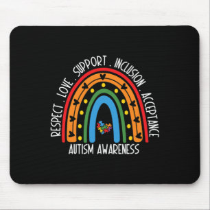 Autism Women Men Respect Love Support Autism Awar Mouse Pad