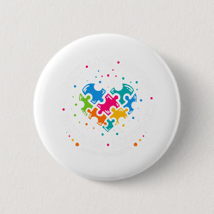 Autism Women Men Respect Love Support Autism Aware 6 Cm Round Badge