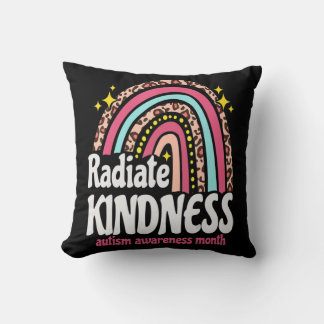 autism world awareness leopard rainbow Radiate Kin Cushion