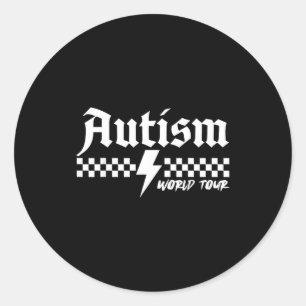 Autism World Tour Autism Awareness _1 Classic Round Sticker