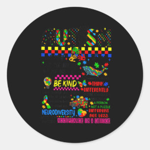 Autism World Tour Autism Awareness _2 Classic Round Sticker
