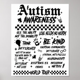 Autism World Tour Autism Awareness Mom Mama Be Kin Poster