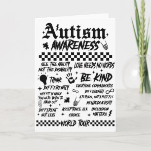 Autism World Tour Autism Awareness Mum Mama Be Kin Card