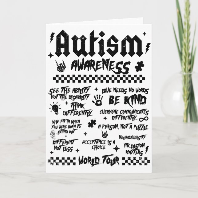 Autism World Tour Autism Awareness (on Back)  Card (Front)