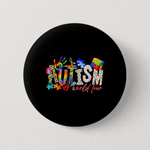 Autism World Tour Neurodiversity Awareness 6 Cm Round Badge