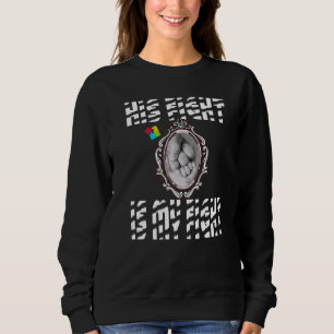 Autisme His Fight Is My Fight Mum Dad And Son Best Sweatshirt