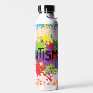 Autismo Rainbow Splash Water Bottle