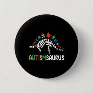 Autismsaurus Dinosaur Boys Kids Toddler Autism Awa 6 Cm Round Badge
