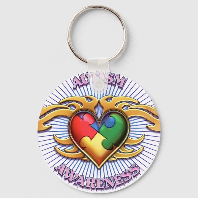 AUTISMTRIBALHEART15 KEY RING (Front)