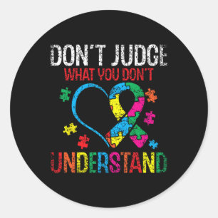 Autist Support Autism 1 Classic Round Sticker