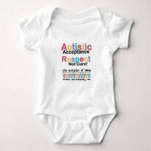 Autistic Acceptance Respect Not Cure Baby Bodysuit