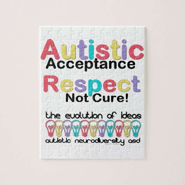 Autistic Acceptance Respect Not Cure Jigsaw Puzzle (Vertical)