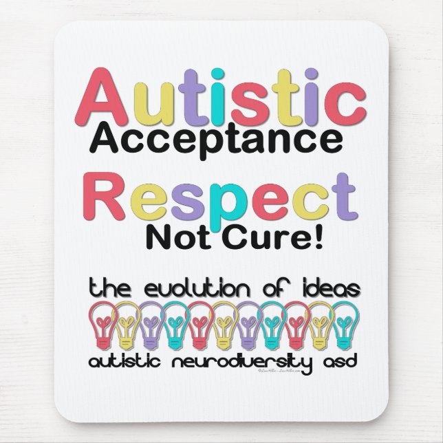 Autistic Acceptance Respect Not Cure Mouse Pad (Front)
