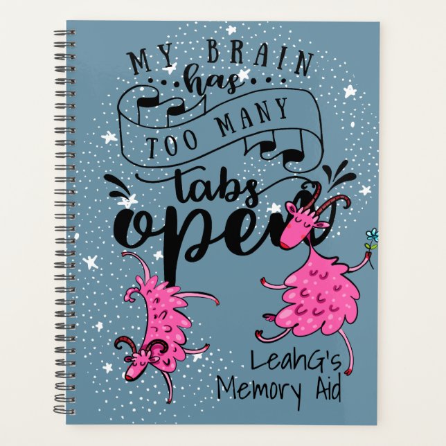 Autistic Adult or Teen Personalised Planner Funny (Front)