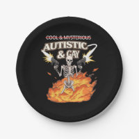 Autistic and Gay Skeleton Funny Autism Awareness