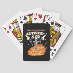Autistic and Gay Skeleton Funny Autism Awareness Playing Cards