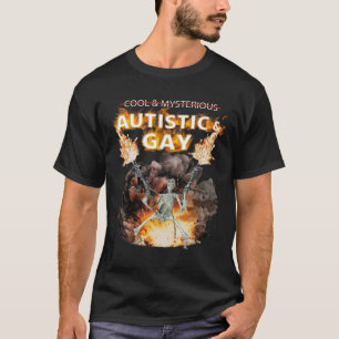 Autistic And Gay Skeleton Funny Autism Skeleton Me T-Shirt