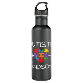 Autistic And Handsome Autism Awareness  710 Ml Water Bottle