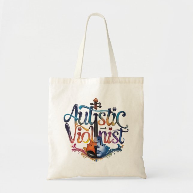 autistic and violinist tote bag (Front)