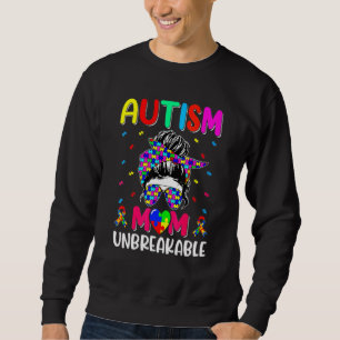 Autistic Autism Awareness Mum L Ife Women Bleached Sweatshirt