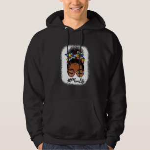 Autistic Autism Awareness Mum Life Black Women Mo Hoodie