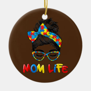 Autistic Autism Awareness Mum Life s Women Mother Ceramic Ornament